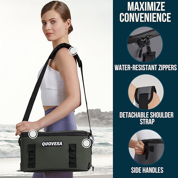 Paddle Board Cooler Bag, Sup Cooler, Coolers Deck Bag with 4 Pockets, Kayak Cooler Fits 30 Cans, Deck Coolers Bag for Paddleboard, Paddle Board Accessories with Phone Pouch