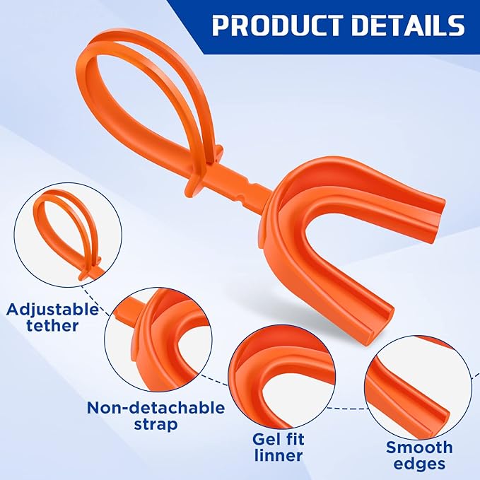 Dunzy 20 Pcs Strapped Mouth Guard Football Sports Mouthguard No Boil Mouthguard Adult Youth Football Mouthpiece Mouth Protector for Boxing Lacrosse Hockey Taekwondo