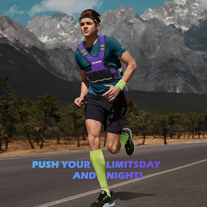 Weighted Vest for Women and Men, 4-10lbs/11-20lbs Adjustable Weighted Vest with 6 Iron Sand Weights, Running Vest for Strength Training, Workout, Running, Fitness, Weight Loss