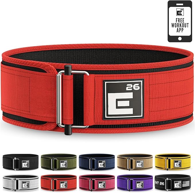 Element 26 Self-Locking Weight Lifting Belt - Premium Weightlifting Belt for Serious Functional Fitness and Olympic Lifting Athletes - Lifting Support for Men and Women - Deadlift Training Belt