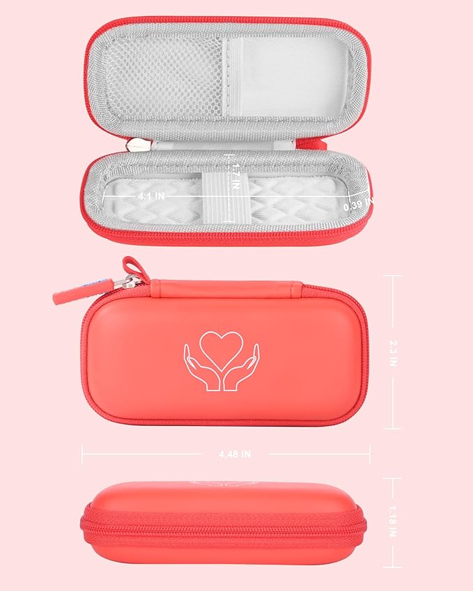 Heart Rate Monitor Case KardiaMobile EKG Monitor 1L 6L, Portable Hard EVA Kardia Mobile Case with Climbing Clip, Protective KardiaMobile EKG Organizer