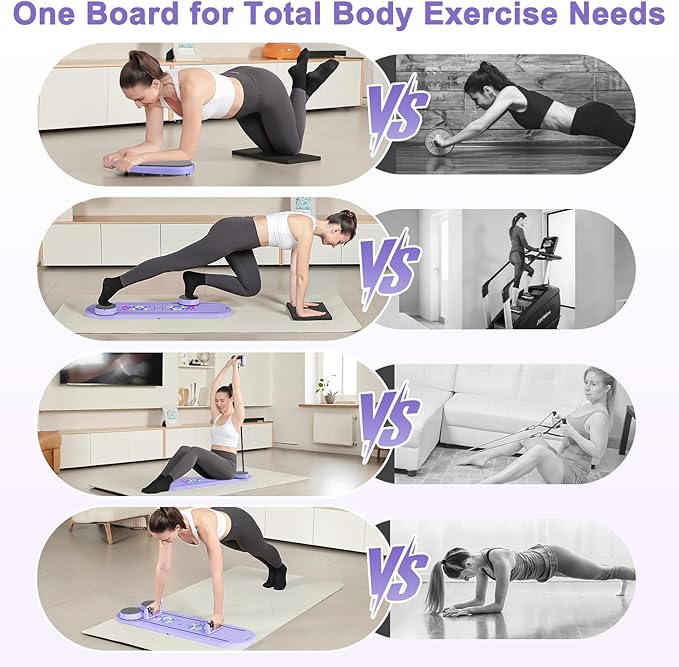 Pilates Board - Pilates Reformer Set, Portable and Foldable Pilates Board for Home Workout, Multifunctional Pilates Board for Women, Pilates Reformer Machine for Home Exercise