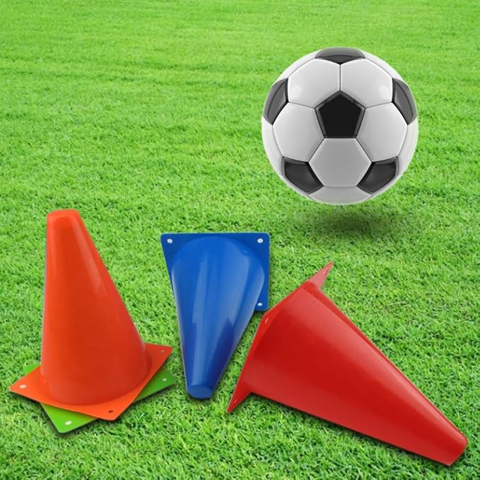 7 Inch Plastic Traffic Cones Sport Training Agility Marker Cone for Soccer, Skating, Football, Basketball, Indoor and Outdoor Games