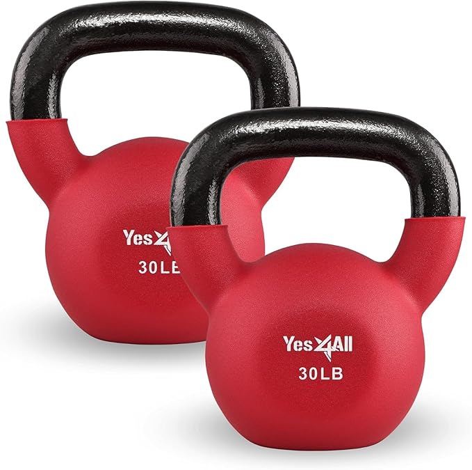 Yes4All Kettlebells 5lbs-65lbs & Kettlebell Sets Adjustable Weights, Kettlebell for Weight Training, Home Workout Equipment with Secure Grip for High Rep, Exercise Equipment