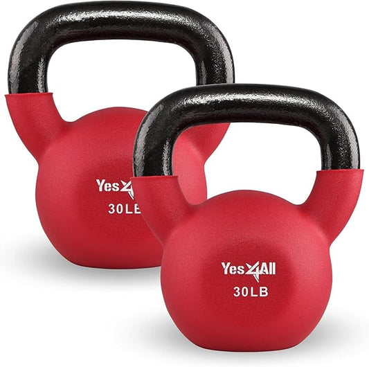 Yes4All Kettlebells 5lbs-65lbs & Kettlebell Sets Adjustable Weights, Kettlebell for Weight Training, Home Workout Equipment with Secure Grip for High Rep, Exercise Equipment