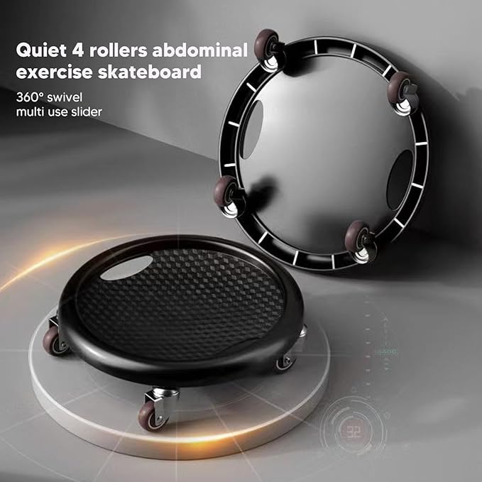 Wheel, Abdominal Wheel Board Ab Workout Equipment Board for Core Workout (Black)