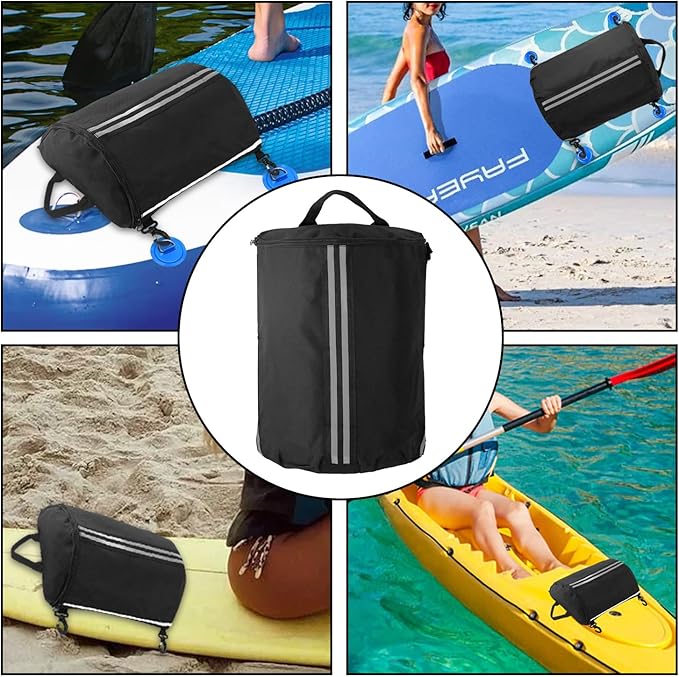 Deck Bag, Paddleboard Mesh Storage Bag for Kayaks, Surfboards, S-u-p, Stand-Up & Surfboard Accessories, Paddleboard Cooler organized with Swivel Hook Waterproof Zipper Pouch