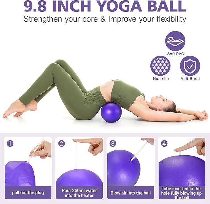 Ideal Swan Pilates Ring Essentials Kit for Women, Home Workout Equipment Set with 9.8” Ball, Resistance Bands, Accessories, Pilates Set for Legs Arms and Thighs（13 PCS）