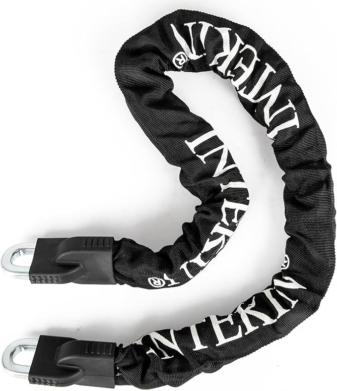 Heavy Duty Security Chain - Hardened Steel 4 ft x 3/8" Thick Square Bike Lock Chain for Bikes, Containers, Motorcycles, Trailers, ATV's