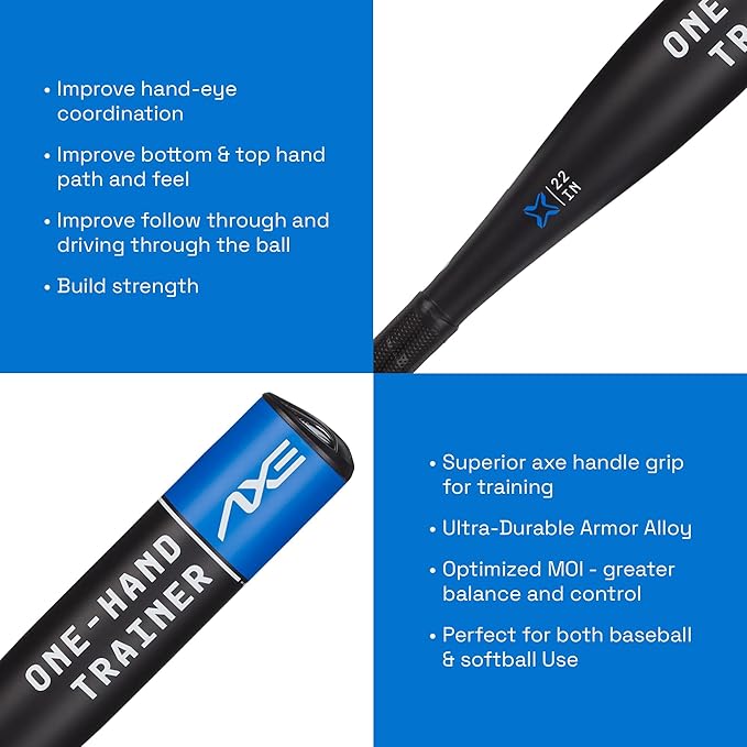 Axe Bat One-Hand Training Bat | Master Your Swing with Precision - Perfect for One-Handed Hitting Drills and Developing Swing Path