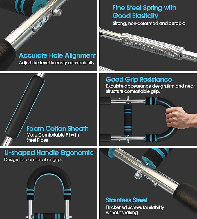 Twister Arm Trainer for Men, Adjustable 50-130Lbs Chest Workout Equipment, Arm Trainer, Twister Arm Trainer Portable Shoulder Strength Exerciser Machine for Fitness People