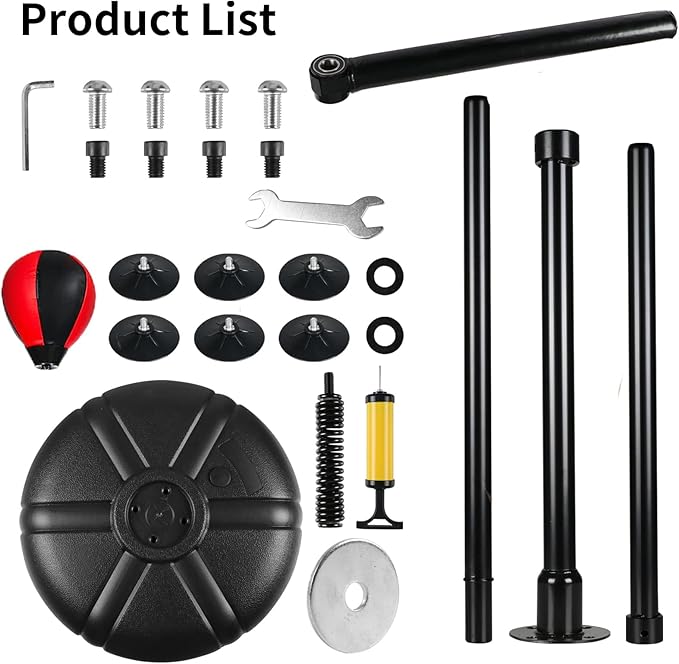 INNOLIFE Adjustable Boxing Bar, Punching Bag with 360 Reflex Bar, Boxing Speed Trainer for Adults, Youth, MMA