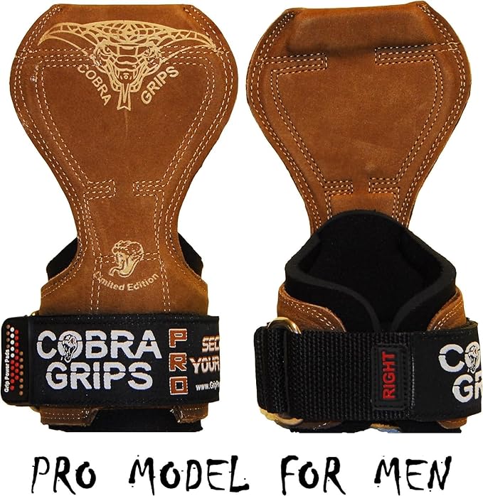 Cobra Grips PRO Weight Lifting Gloves Heavy Duty Straps Alternative Power Lifting Hooks for Deadlifts Adjustable Neoprene Padded Wrist Support Bodybuilding