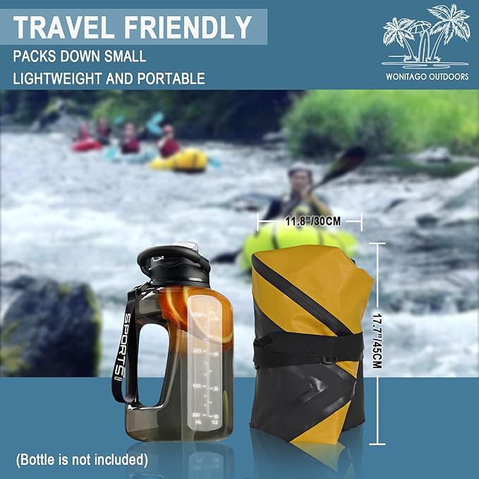 Packraft TPU Inflatable Travel Kayak with Soft Seat Lightweight Packrafts for Flat Water Rafting/Bicycle Drifting/Litewater Dinghy, 1 Person