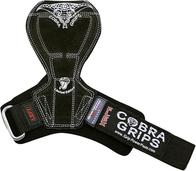 2018 Cobra Grips Flex Model Weight Lifting Gloves Heavy Duty Straps Alternative Power Lifting Hooks for Deadlifts with Padded Wrist Wrap Support Bodybuilding