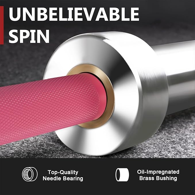 PROOFGOLD 6.6ft/7ft Olympic Barbell Bar 35Lb(15kg)/45LB(20kg) Barbell,Bench Press Bar for Squats and Deadlifts,Olympic Weight Bar for Home Gym,Womens Mens barbell(2inch),500LB/700LB/1000LB