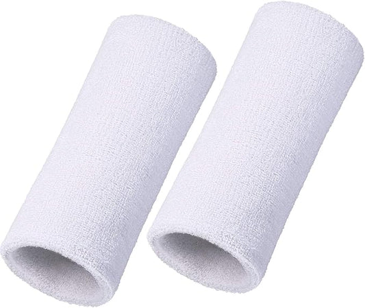 Willbond 6 Inch Wrist Sweatband Sport Wristbands Elastic Athletic Wrist Bands for Sports 2 Pieces