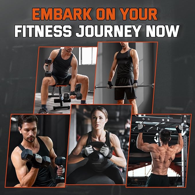 Lusper Workout Gloves for Men and Women, Full Palm Protection Weight Lifting Gym Gloves for Training, Cycling, Fitness, Exercise Hanging, and Pull Ups