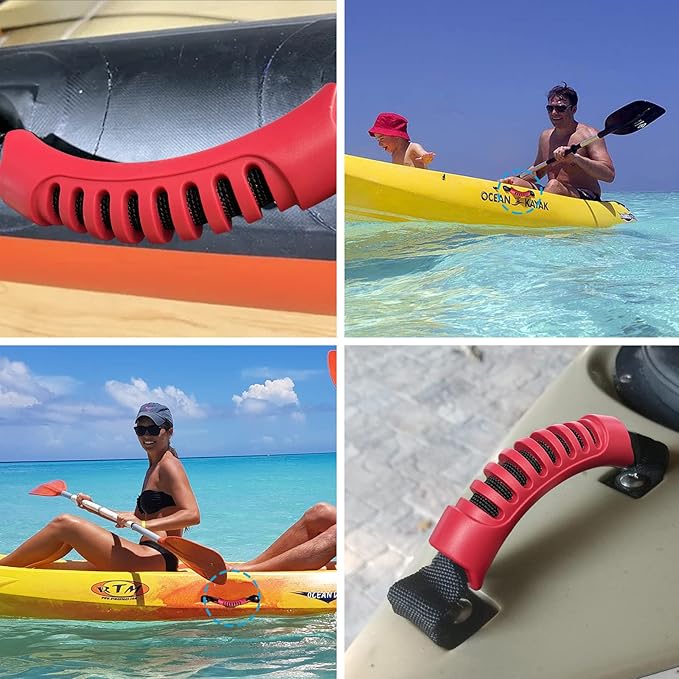 4 Pack Kayak Carry Handles for Ocean Perception Water Outdoor Sport Canoe Boat Kayak with Screws