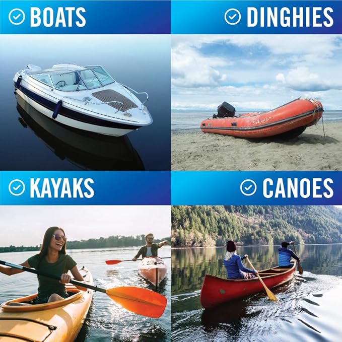 Manual Bilge Pump for Boats, Kayak, Canoe, Hand Water Pump with Hose, Portable Handheld Siphon Bailer, 20 Gallons Per Minute Suction, Marine Grade