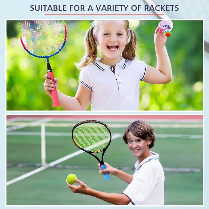 Jerify 24 Pieces Tennis Racket Grip Tape, Precut Badminton Racket Overgrips Tape with Velvety Comfort for Anti Slip and Absorbent Grip