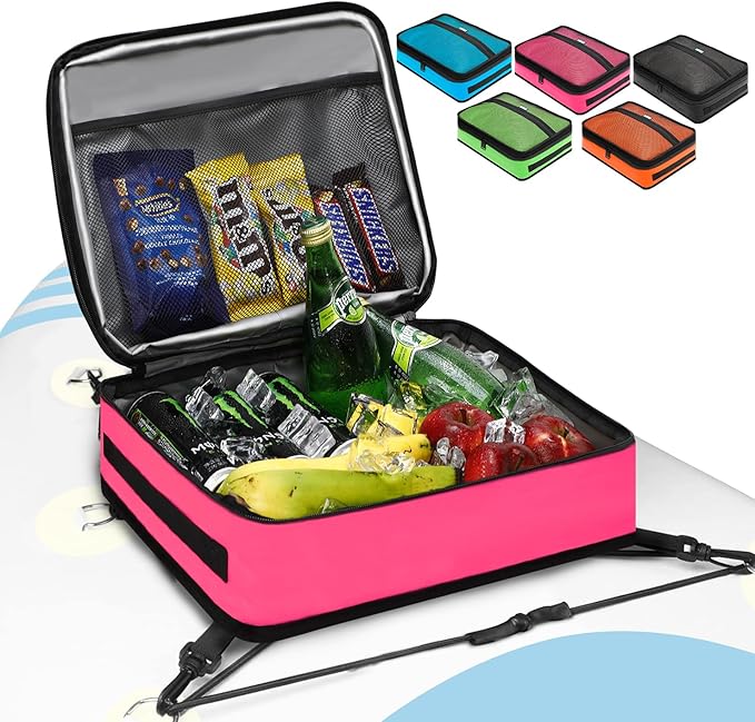 Paddle Board Cooler Bag, Waterproof Surf Sup Deck Cooler Bag Insulated Leakproof 10 Cans, Sup Paddle Board Accessories Bag for Stand Up Paddleboard and Kayak