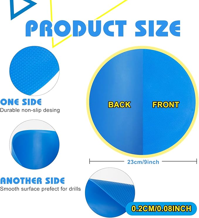 9 inch Spot Markers Flat Field Cones, Non Slip Rubber Agility Markers Flat Field Cones for Soccer Basketball Sports Speed Agility Training （30 pcs）