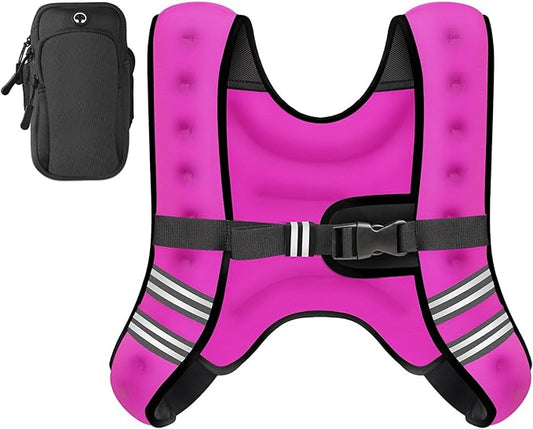 GEEBOBO Weighted Vest for Women Men, 8lb/12lb/16lb/20lb/25lb/30lb Weighted Vest Woman Adjustable Weights for Walking, Strength Training, Running, Muscle Building