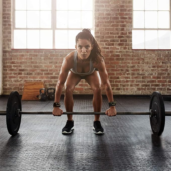 SKDK Cotton Hard Pull Wrist Lifting Straps Grips Band-Deadlift Straps with Neoprene Cushioned Wrist Padded and Anti-Skid Silicone - for Weightlifting, Bodybuilding, Xfit, Strength Training