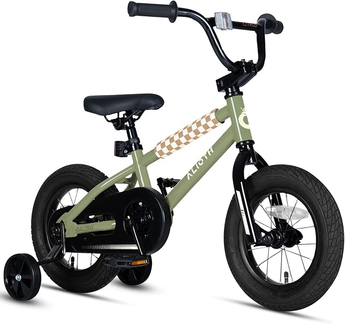 BMX Style Kids Bike for 2-8 Years Old Boys Girls Toddlers 12 14 16 Inches Bicycle with Training Wheels Coaster Brake, Multiple Color