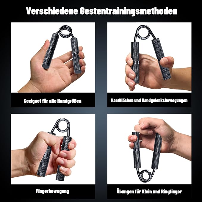 Grip Strength Trainer 6 Pack,100LB-350LB Hand Exerciser Gripper Forearm Finger Strengthener Non-Slip Suitable for Hand Rehabilitation Finger Strength Training, Muscle Building, Home Gym