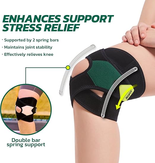 Knee Brace for Men Women Knee Pain Meniscus Tear Arthritis Patella Dislocation Best Osteoarthritis Adjustable Compression with Memory Stabilizers for ACL MCL Breathable for Injury Recovery XL