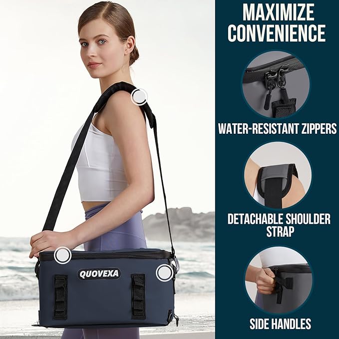 Paddle Board Cooler Bag, Sup Cooler, Coolers Deck Bag with 4 Pockets, Kayak Cooler Fits 30 Cans, Deck Coolers Bag for Paddleboard, Paddle Board Accessories with Phone Pouch