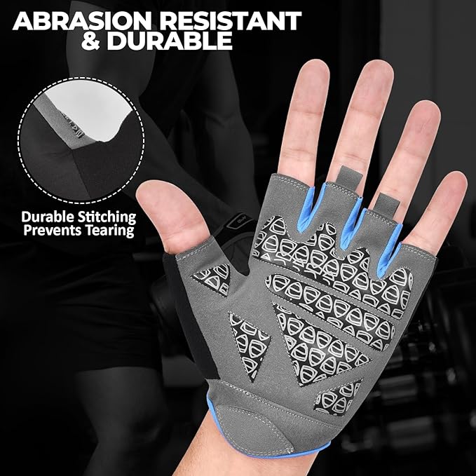 AYRO Breathable Weight Lifting Gym Workout Gloves with Extra Grip for Men & Women, Exercise Gloves with Full Palm Protection, Removal with Durable Closure, for Weightlifting