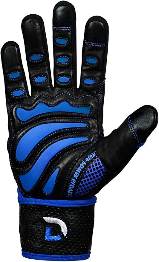 Elite Leather Gym Gloves with Built in 2" Wide Wrist Wraps Grip & Design for Weightlifting Power Lifting Bodybuilding & Strength Training Workout Exercises, Size : Medium