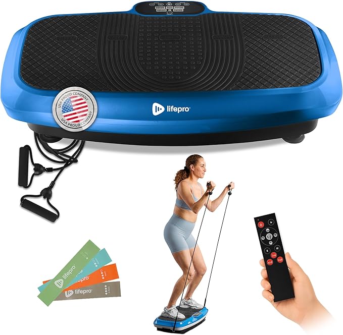 Lifepro Vibration Plate Exercise Machine with Magnetic Acupoints - Full Body Vibration Platform for Beginners and Recovery - Ideal Lymphatic Drainage Massager for Muscle Toning and Overall Fitness