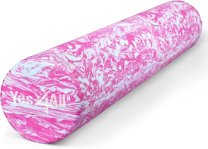 Yes4All EVA Firm Foam Roller for Back - Round Back Roller for Exercise, Yoga & Pilates 12/18/24/36 inch