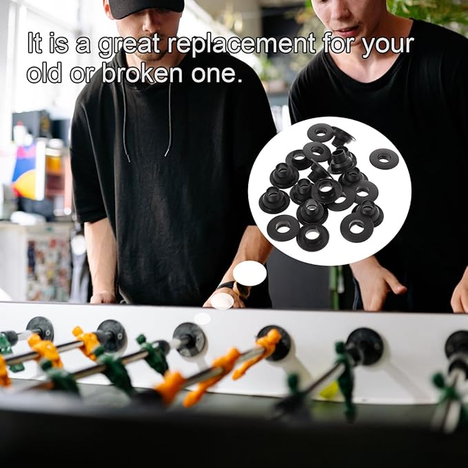 Homoyoyo Foosball Rod Bearing 10 Set Foosball Board Bearing Table Football Machine Bearing Foosball Bushing Foosball Replacement Foosball Machine Accessories Bearings Foosball