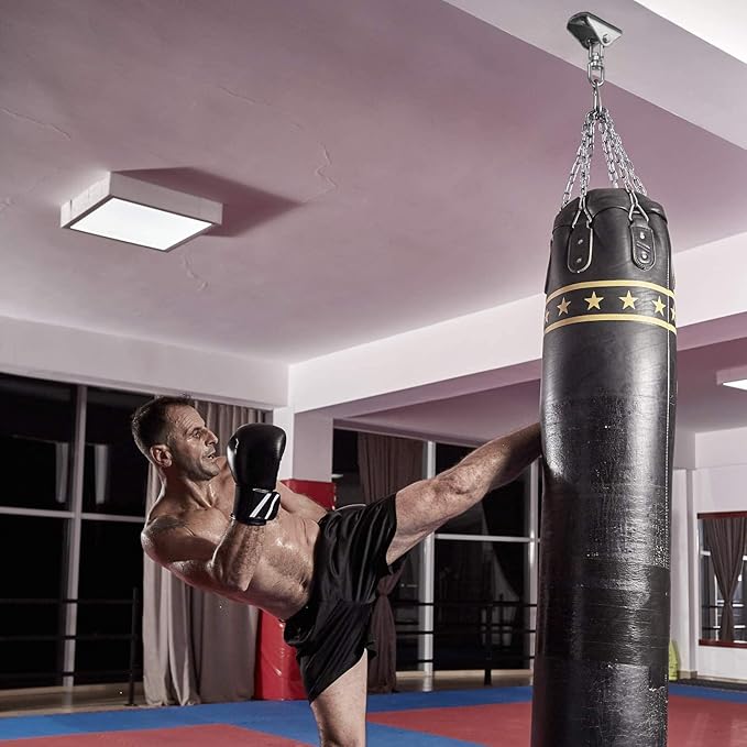 Yes4All Punching Bag Hanger, Stainless Steel Swivel Chain with 4 Snap Hooks for Heavy Bag, Gym Swing, Trapeze, and Hammock