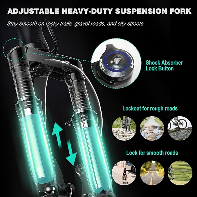 Men’s 27.5 Inch Mountain Bike, Adult Bike with 21-Speed Twist Shifters, Dual Disc Brakes, Front Suspension Hardtail, Easy Assembly