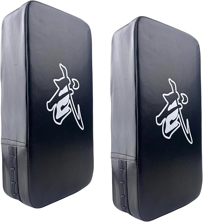 TLBTEK Taekwondo Kick Shield - Muay Thai MMA Karate Kickboxing Training Pads - Curved Leather Strike Shield