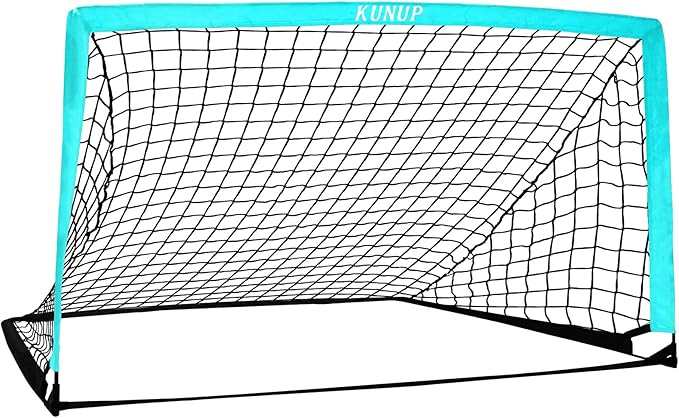 5×3 6x4 9x5 FT Portable Kids Soccer Goal for Backyard, Foldable Soccer Practice Net with Carrying Bag for Toddler Youth Adult Pop Up Soccer Training Equipment Indoor and Outdoor Sports Game