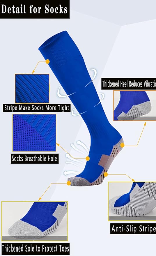 Baseball Socks 3 Pairs for Kid Youth Adult(4-20 Years Old) Team Sport Athletic Soccer Socks Cushion Softball Socks