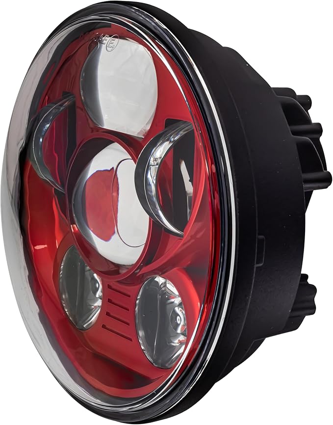 Eagle Lights 5.75 inch Red LED Projection Headlight - Generation III for Harley Sportster, Indian Scout (Red)