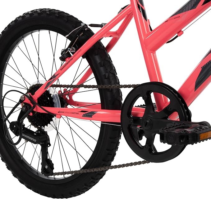 Huffy Stone Mountain Hardtail Mountain Bike for Boys/Girls/Men/Women, 20"/24"/26" Sizes, 6 or 21 Speed Shimano Twist Shifting, Front or Dual Suspension, Comfort Saddle, Sleek Colors