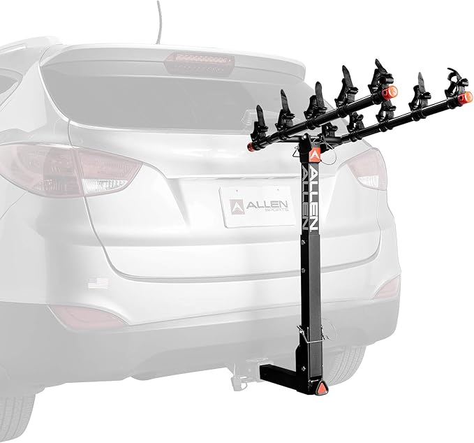 Allen Sports Deluxe Quick Install 5-Bike Hitch Rack, Model 1550RR, Black