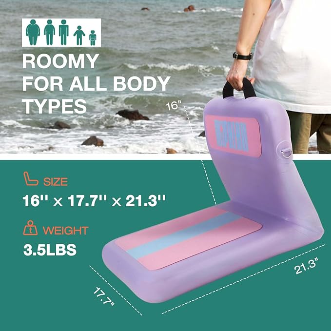 Niphean Inflatable Kayak Seat with Back Support, Sturdy Paddle Board Seat for Inflatable Boards, Canoe Seat, Boat Seat, SUP Seat, Supportive Kayak Seats with Back Support for Versatile Use