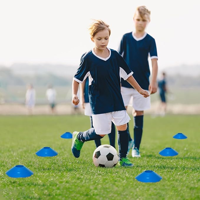 35/65 PCS Agility Soccer Cones for Training, Reusable Sports Cones for Drills with Mesh Bag, Training Cones for Soccer Practice, Football, Basketball - Disc Cones Training Equipment