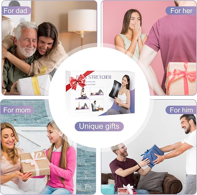 YAJIACLONE Back Stretcher for Lower Back Pain Relief，Adjustable, Portable, Durable-Unique Yoga and Gym Runner Gifts，Sports Fitness Relaxations Gift，Home Office Travel Essentials.
