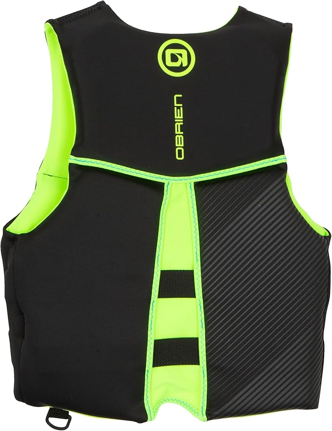 O'Brien Flex V-Back Life Jacket – Coast Guard Approved Adult Life Vest with Flex Fit Design, Lightweight Foam & Front Zip Closure for Watersports, Boating, and Jet Skiing